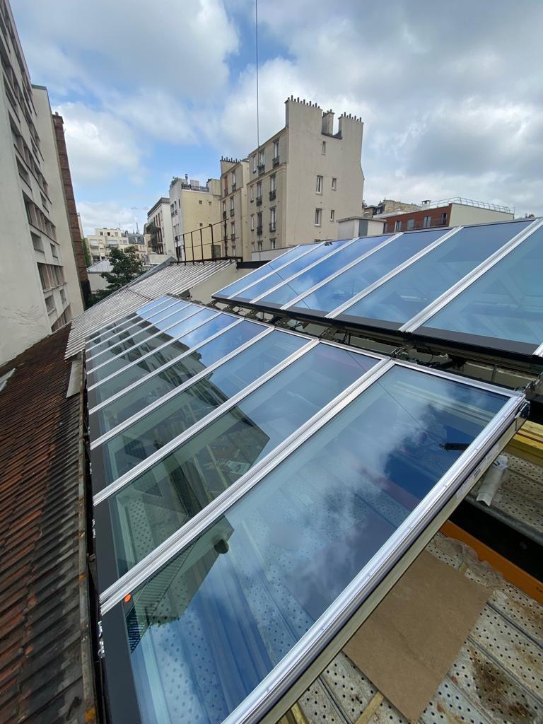 Verrière modulaire double en Cascade à Paris 13ème