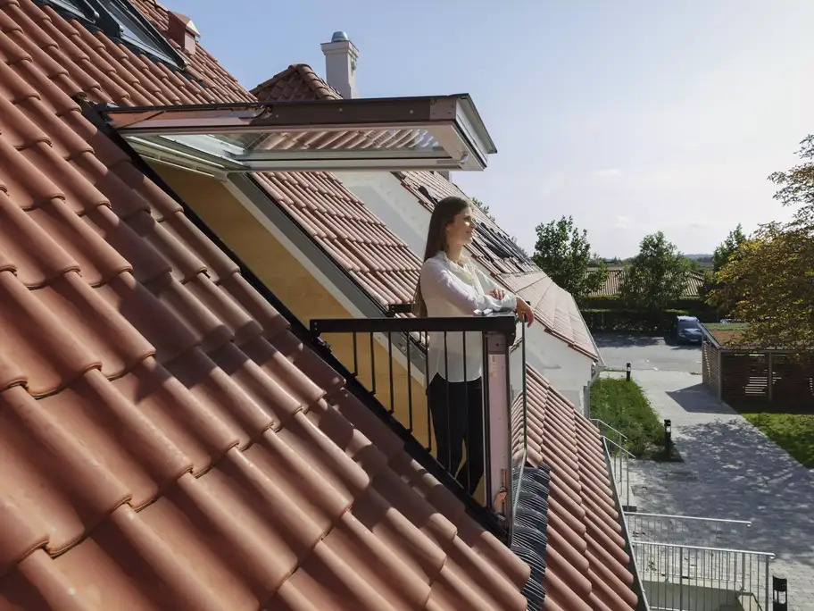 Fenêtre balcon VELUX, vue extérieure
