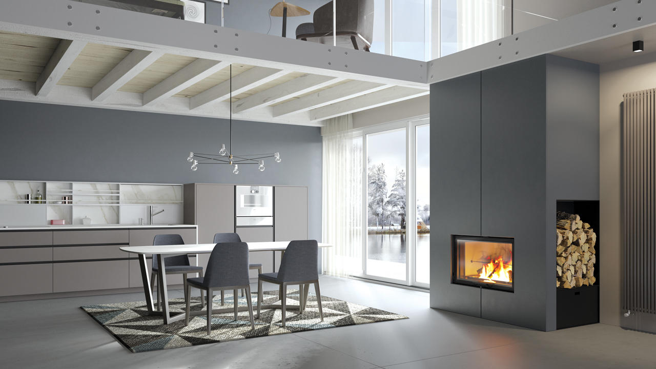 Poêle à bois, ambiance chaleureuse